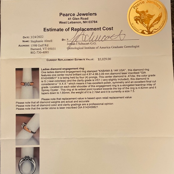 Ladies Diamond ring - Picture 1 of 3